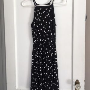 Bar lll block/white polka dot dress